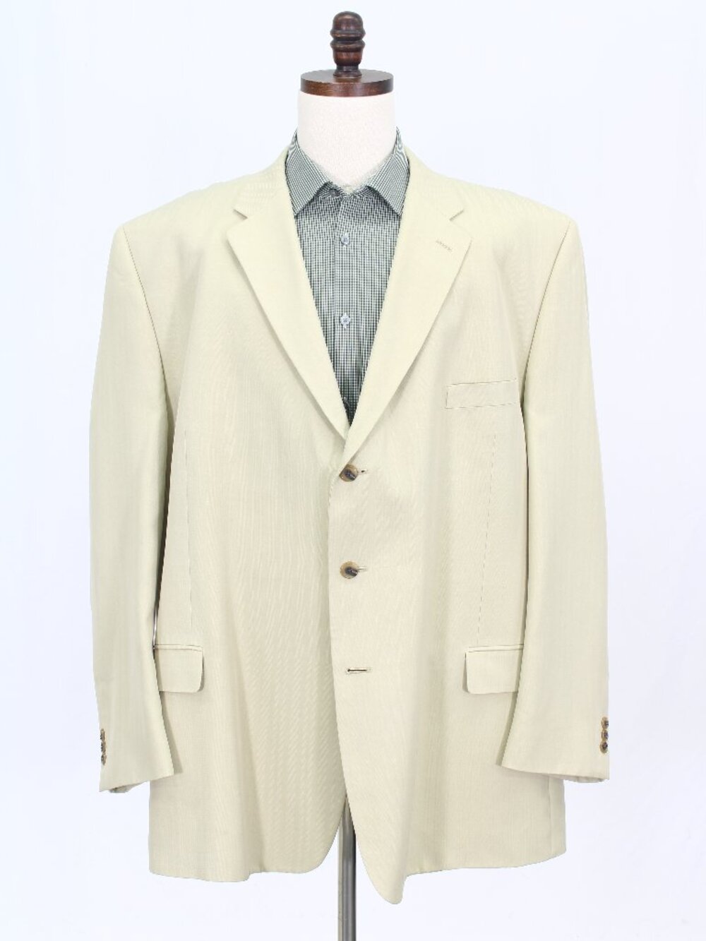 Metro Fusion 56R Beige Blazer Sport Coat Jacket 3-Button Herringbone W675